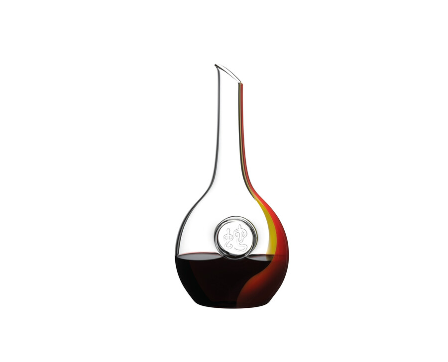 carafe serpent du zodiaque chinois riedel - rougejaune