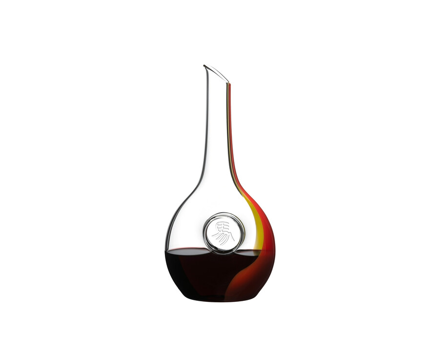 carafe riedel cheval du zodiaque chinois - rougejaune