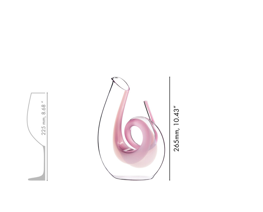 carafe riedel curly - rose