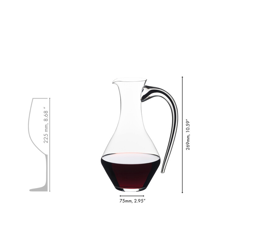 riedel carafe fatto a mano cabernet magnum - noir