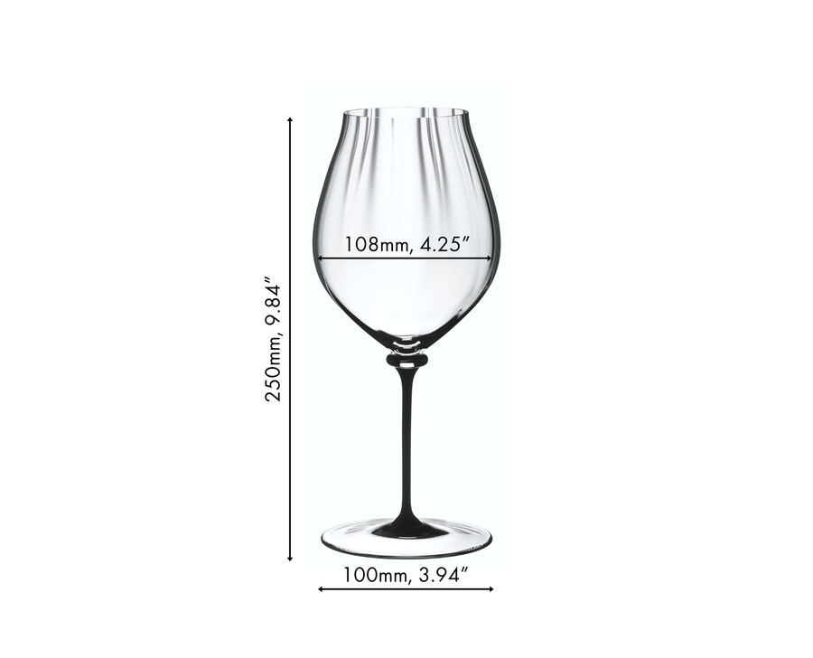 riedel fatto a mano performance pinot noir - tige noire