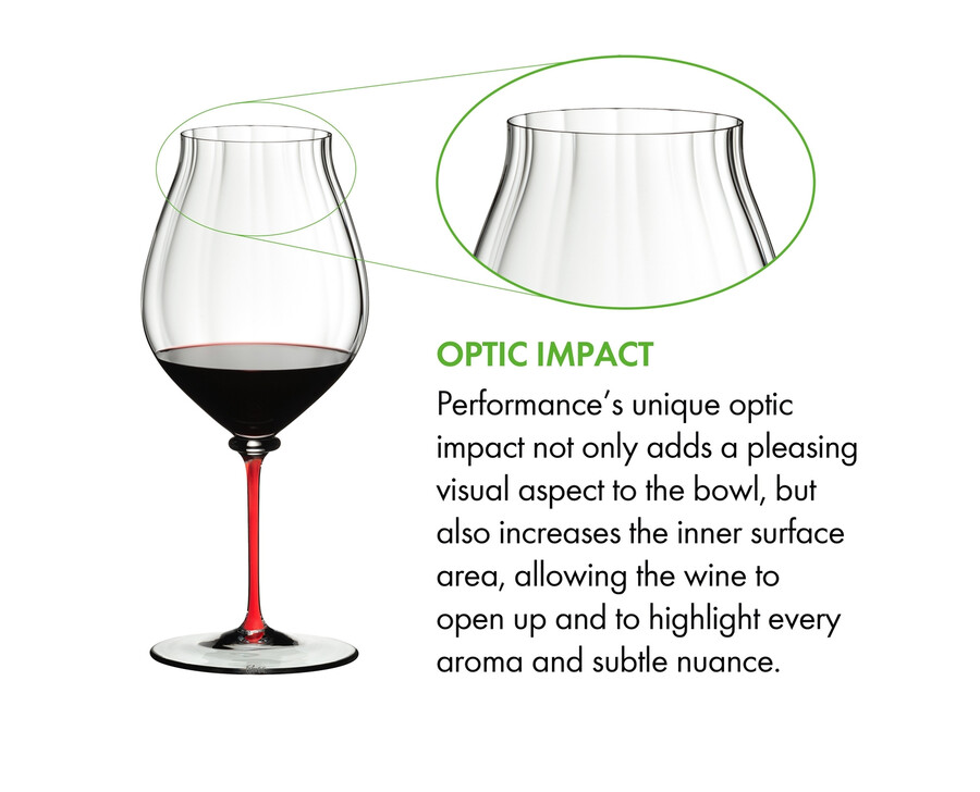 riedel fatto a mano performance pinot noir - rouge