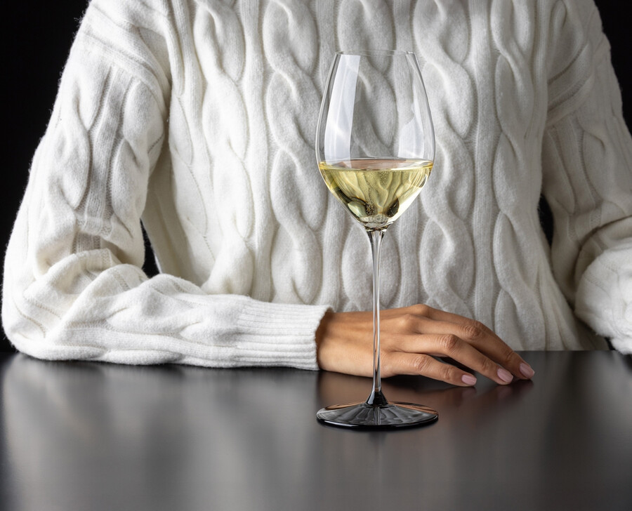 riedel fatto a mano black tie verre à vin champagnesauvignon blanc