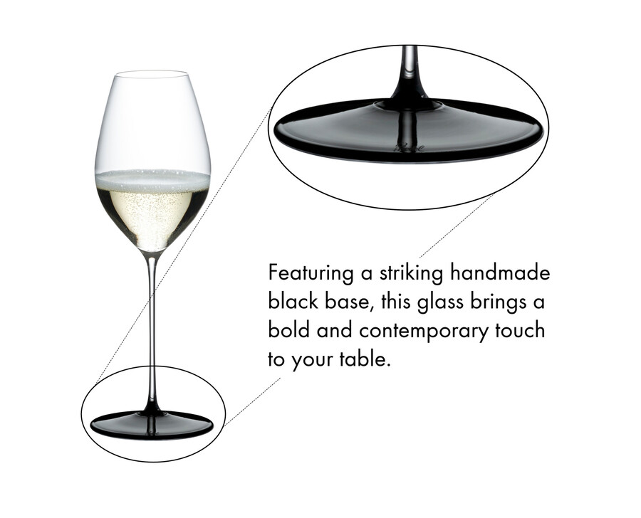 riedel fatto a mano black tie verre à vin champagnesauvignon blanc
