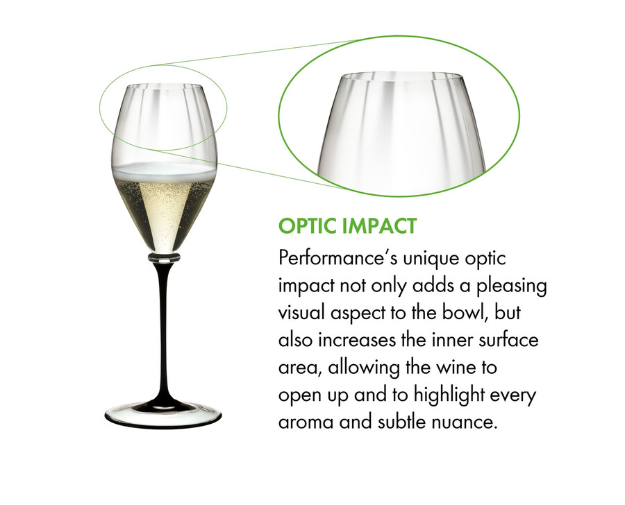 verre à champagne riedel fatto a mano performance - pied noir