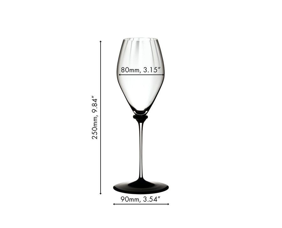 verre à champagne riedel fatto a mano performance - base noire