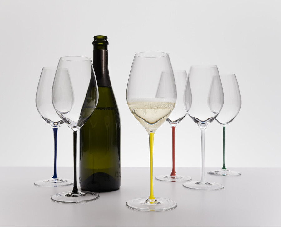 verre à vin à champagne riedel fatto a mano - vert