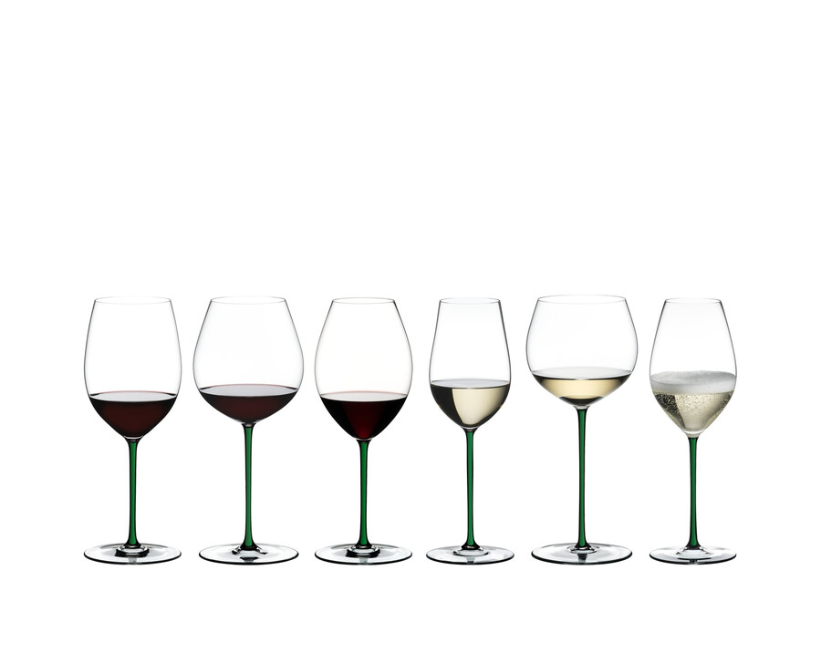 verre à vin à champagne riedel fatto a mano - vert