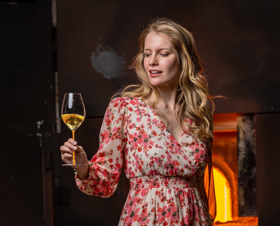riedel fatto a mano verre à vin à champagne - orange
