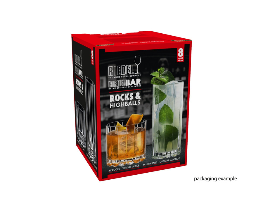 ensemble de verres à cocktails riedel type « rocks highball ».